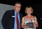 RDANI Deputy Chair, Herman Beyersdorf presented an Encouragement Award to Julie Collins from TAFE New England Institute in the Research and Education Category for a new approach towards education in fitness and general community health in Lightning Ridge.