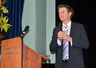 Inspirational guest speaker, Michael Crossland