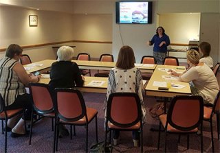 Tiffany Gilleland presenting a recent Go Digital workshop