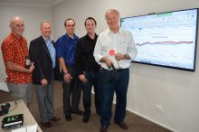 Neil Dunstan (UNE I.T), Peter Sniekers (NSW Trade & Investment), Nathan Axelsson (RDA Northern Inland), Michael Forster & Peter Cull (ICT International).