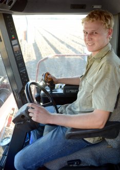 AGCAP success story Geoffrey Johnson, has the technical skills to contribute to harvesting efforts.
