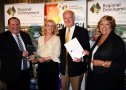 RDA Northern Inland Chair Mal Peters, ICT International's Susan and Peter Cull and Jill Rogers from The Sharemarket College.