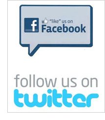 Follow us on Facebook and Twitter
