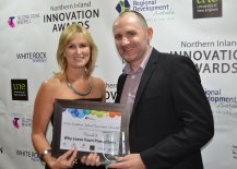 Elissia Goldman from the Telstra Store Inverell with Retail, Tourism and Leisure Finalist, Ashley Watt of Why Leave Town Promotions, Narrabri.