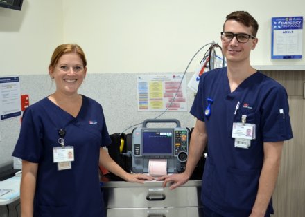 Urbenville Health Service Nurse Manager Nicole Ellevsen and Registered Nurse Arthur D’Artagnan, who grew up in Paris and migrated to Urbenville, thanks to RDA Northern Inland.