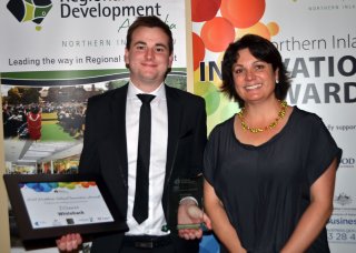 Adrian Wood of Armidale-based Whitehack and presented by UNE's Anita Taylor