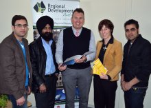 Rakesh Kumar; Kuldeep Singh; the Immigration Department’s Regional Outreach Officer for the Regional Migration Initiative, Rhett Henkel; RDANI Snr. Project Officer, Kim-Trieste Hastings and Parshant Arora
