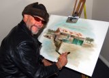 The ‘artist in residence’ at the Thunder Ridge cellar door was Bruce Shields from the Sunshine Coast.